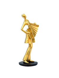Cortina Resin Golden Sculpture Art Decor Statue for Home Decor