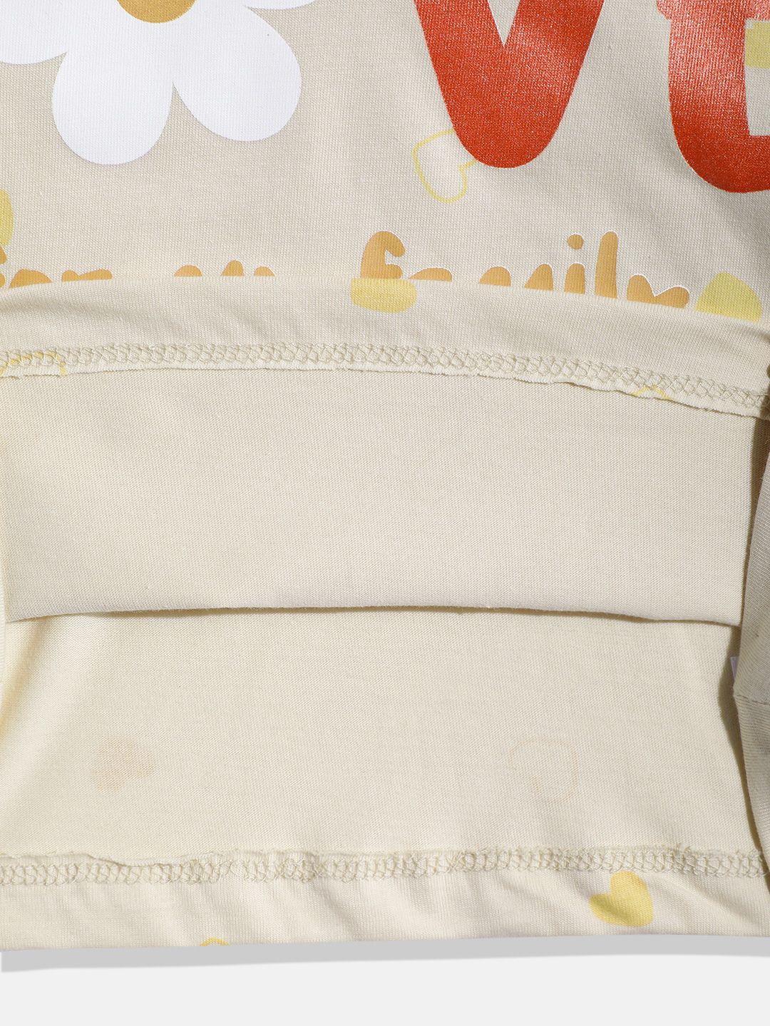 Happy Faces Girls Typography & Conversational Printed Pure Cotton T-shirt