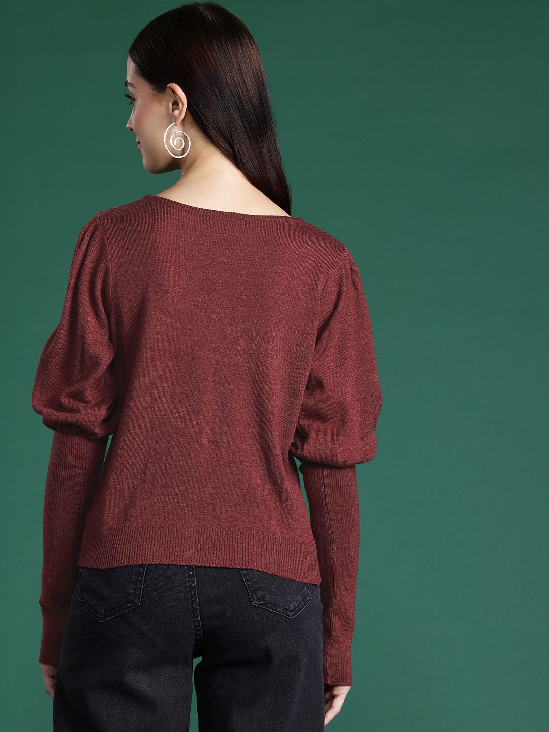 DressBerry Pure Acrylic Solid Cardigan