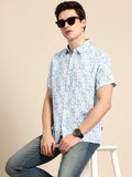 Being Human Pure Cotton Slim Fit Ethnic Motifs Printed Casual Shirt