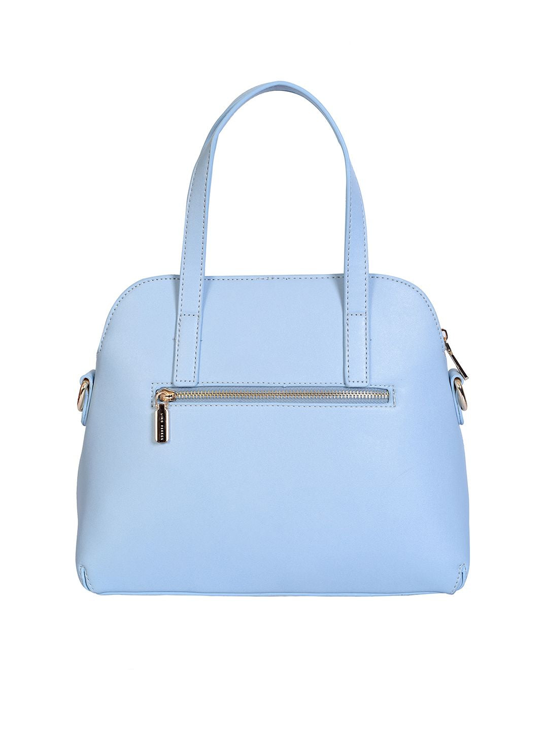 Lino Perros Blue Cut-Work Handheld Bag with Detachable Sling Strap