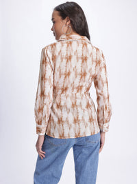 DressBerry Artsy Abstract Printed Wrap Top