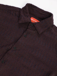 Bene Kleed Men Slim Fit Textured Spread Collar Casual Shirt