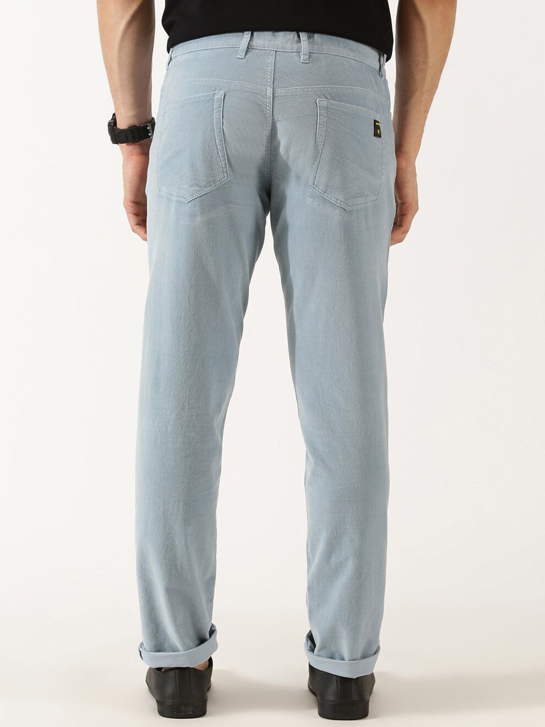Thomas Scott Men Regular Fit Corduroy Chinos Trousers