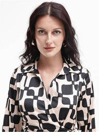 RAREISM Shirt Collar Wrap Mini Dress