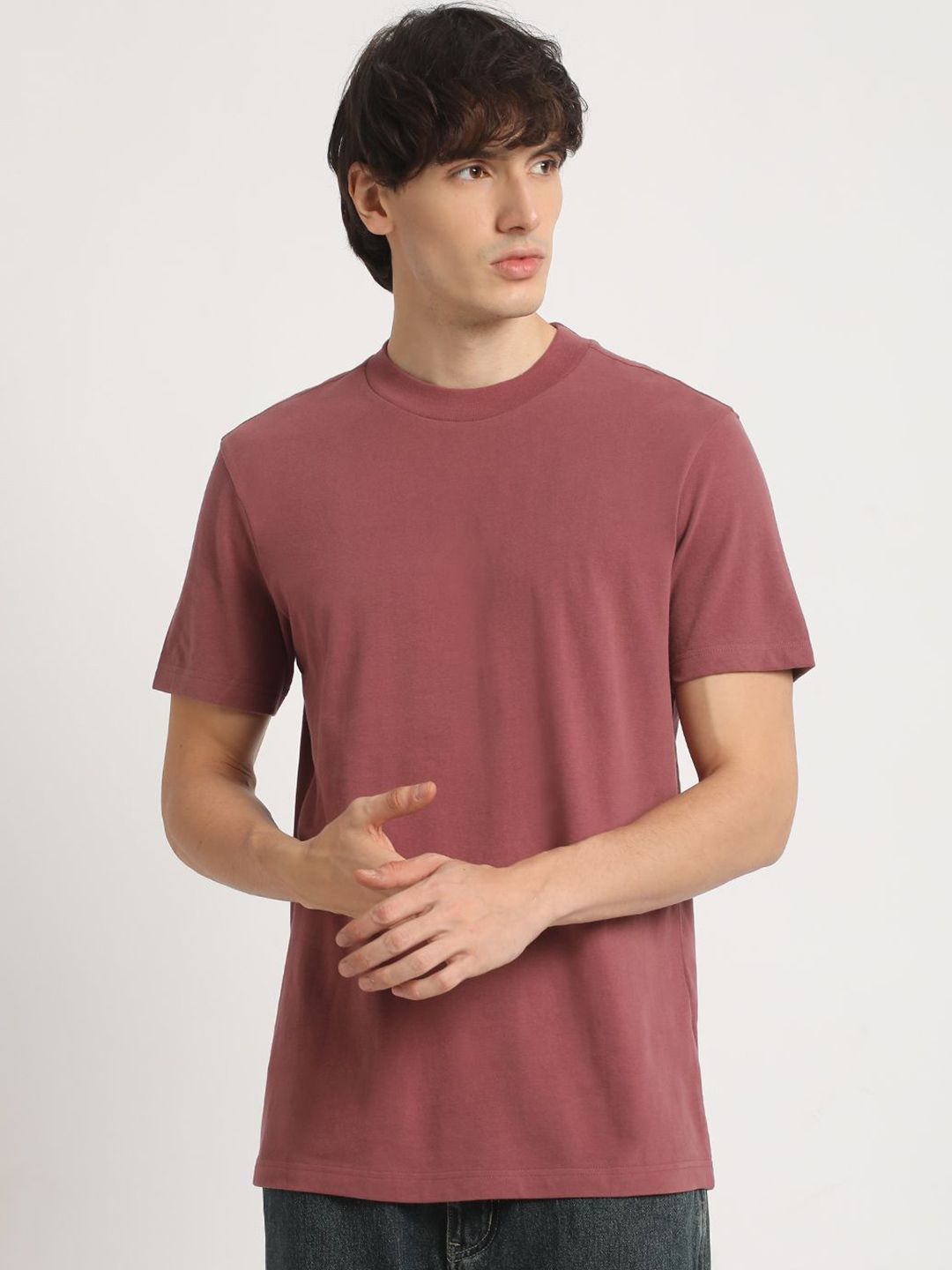THE BEAR HOUSE Round Neck Pure Cotton Relaxed Fit T-shirt