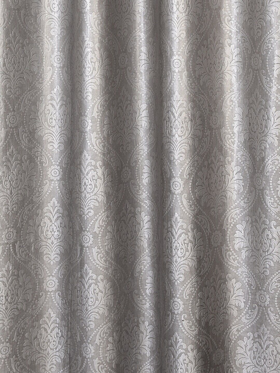 Cortina Set of 2 Embossed Damask Printed Window Curtains