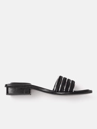 Lino Perros Women Striped Open Toe Flats