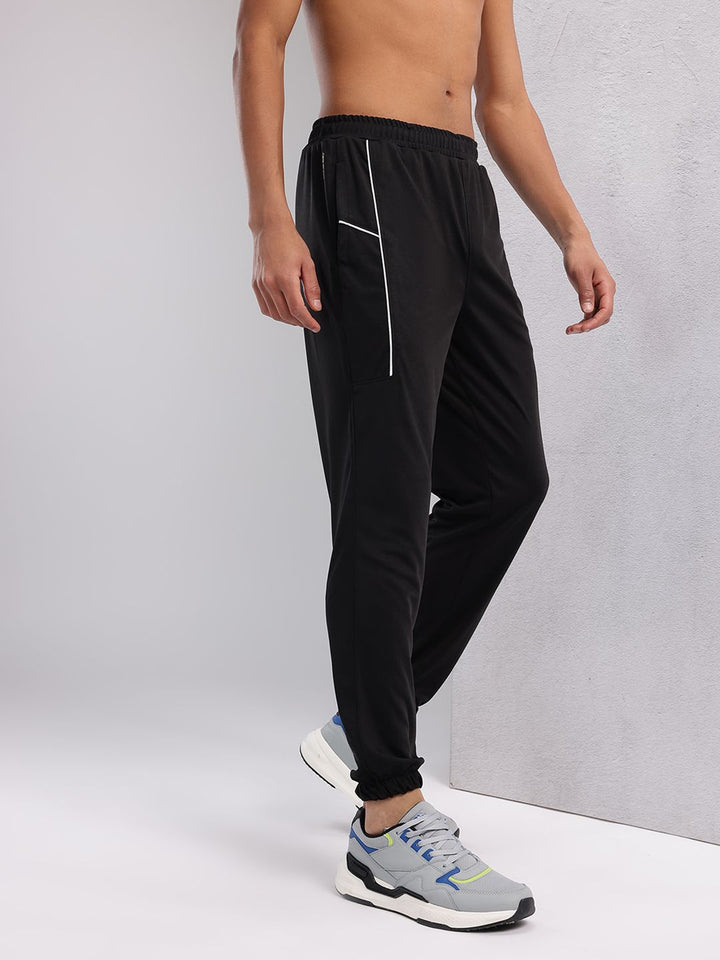 HRX by Hrithik Roshan Men Brand Logo Printed Mid-Rise Rapid-Dry Training Joggers
