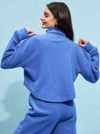 STREET 9 High Neck Crop Sweatshirt