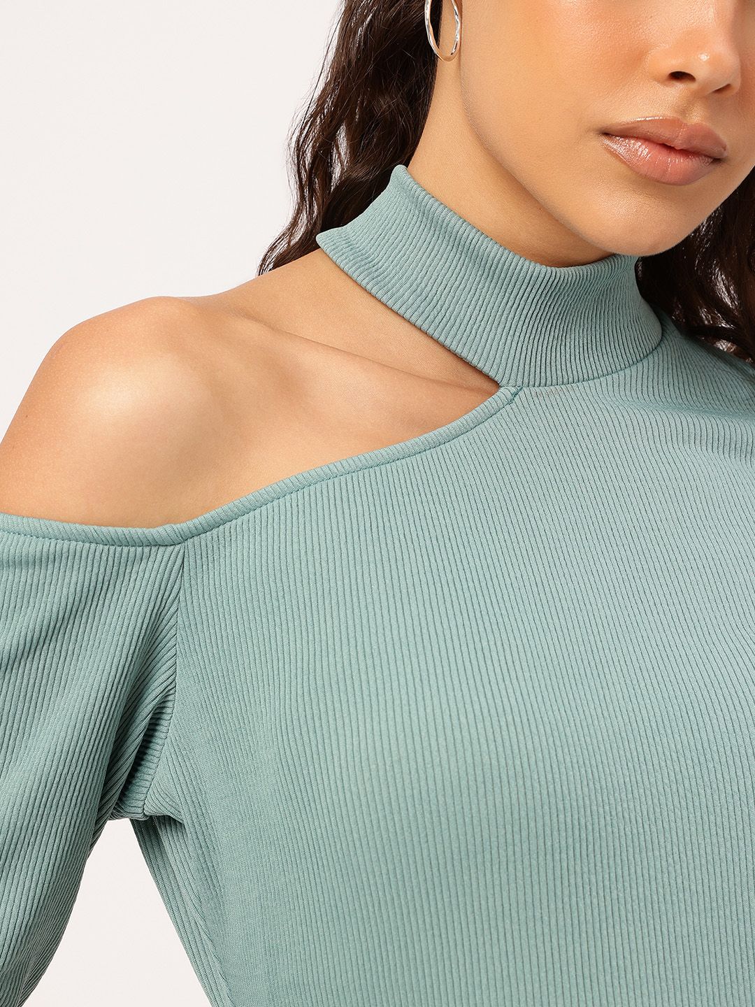 DressBerry Ribbed Rebel Cut Out Ribbed Top