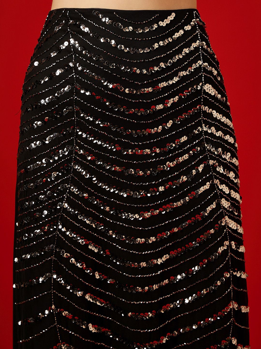 STREET 9 Embellished Maxi A-Line Skirt