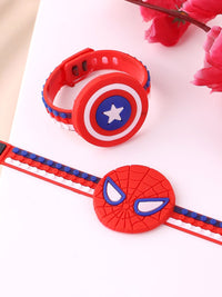 PANASH- Boy Set Of 3 Circle Shaped Rakhis With Roli Chawal