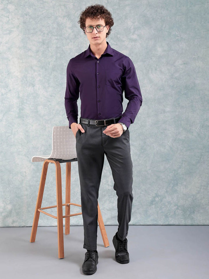 The Indian Garage Co. X Luxe Slim Fit Long Sleeves Cotton Opaque Formal Shirt
