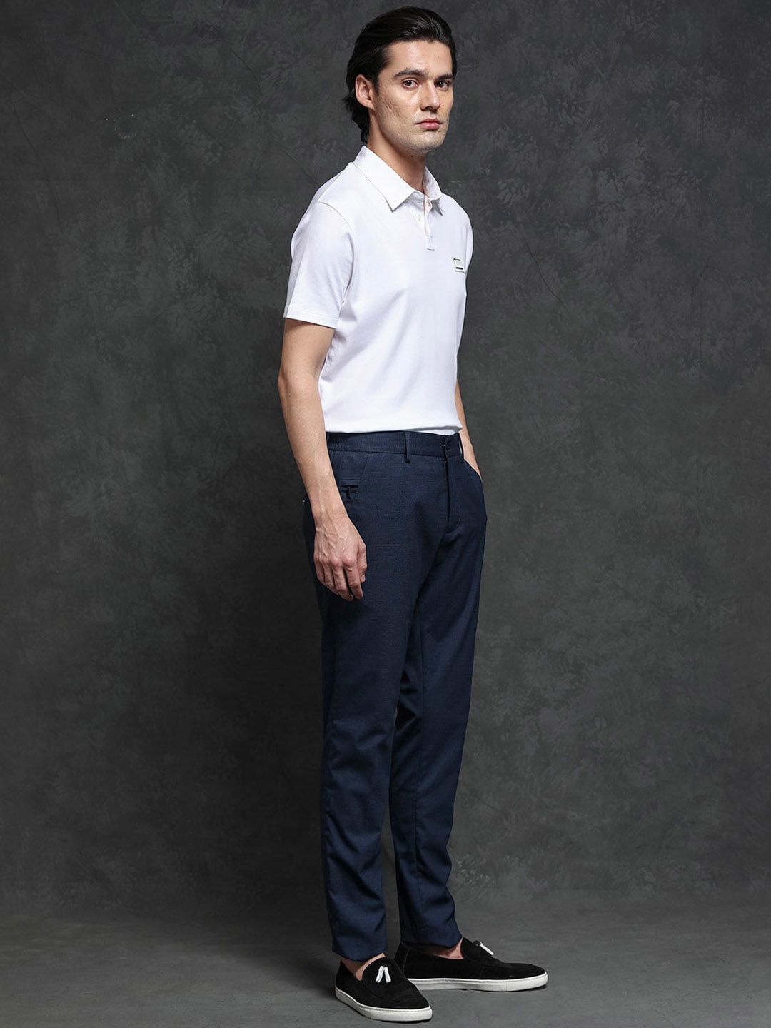 RARE RABBIT Men Microl Mid-Rise Regular Fit Casual Trouser