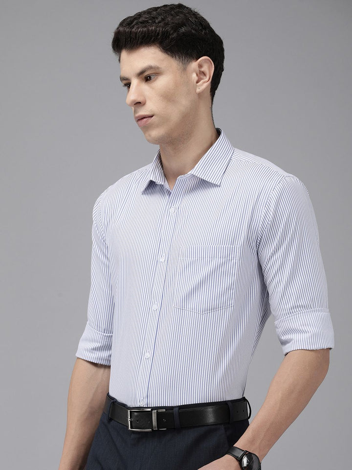 Park Avenue Slim Fit Opaque Striped Formal Shirt