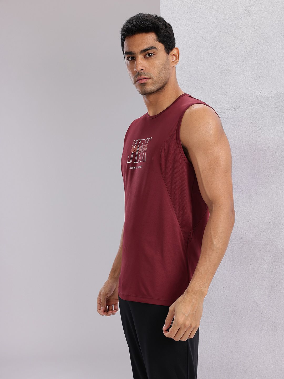 HRX by Hrithik Roshan Men Printed Rapid-Dry Training T-shirt