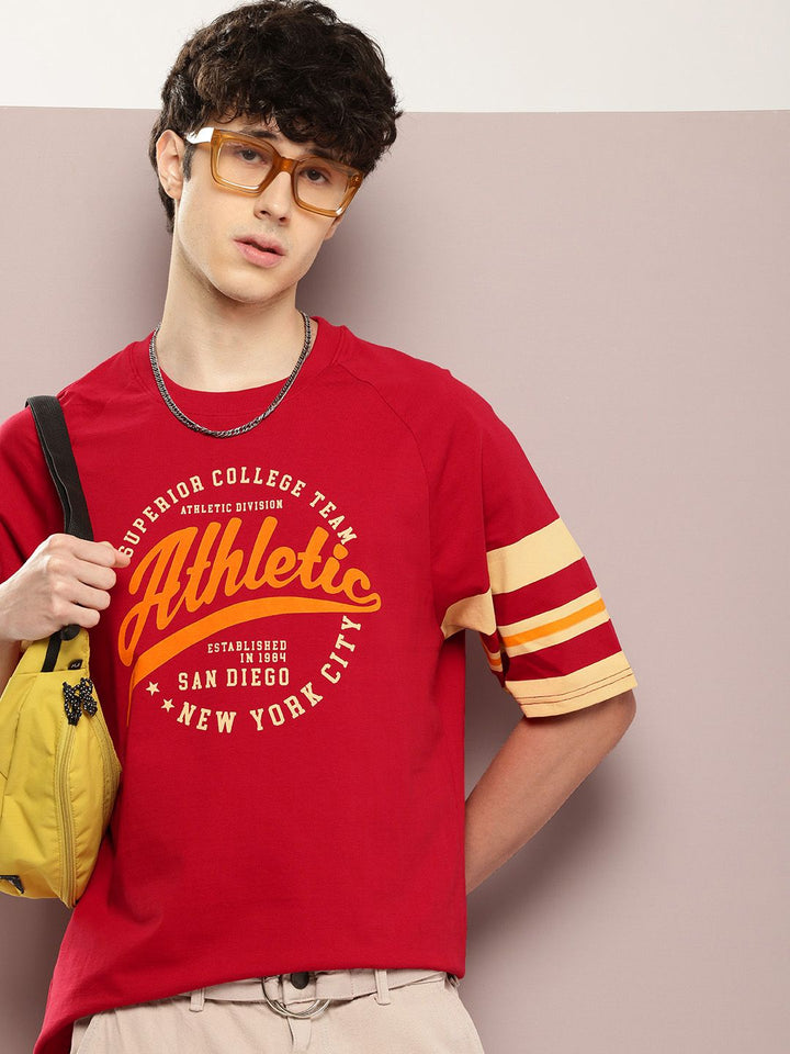 DILLINGER Men Typography Printed Pure Cotton T-shirt