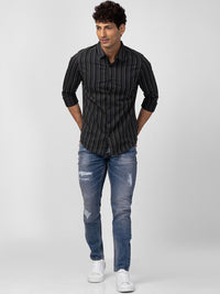 SPYKAR Men Skinny Fit Low-Rise Mildly Distressed Heavy Fade Stretchable Cotton Jeans