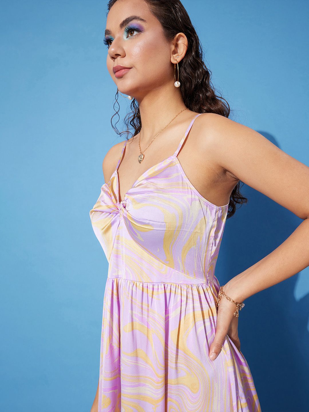 Dressberry Gathered Midi Empire Dress
