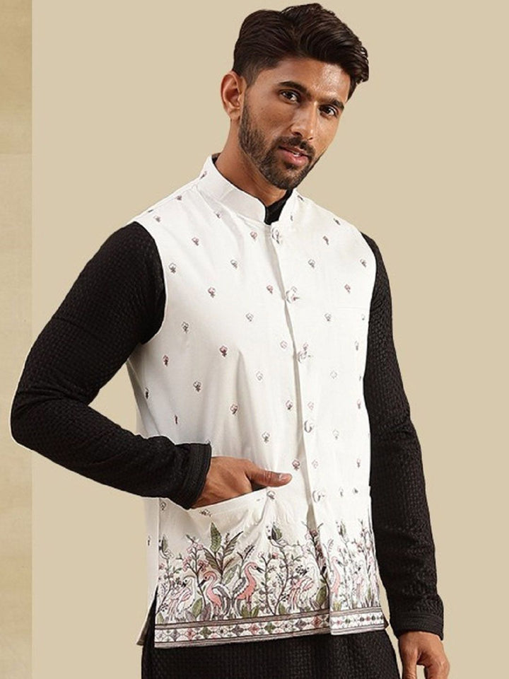 Jaket Nehru Tenun Sulam SOJANYA