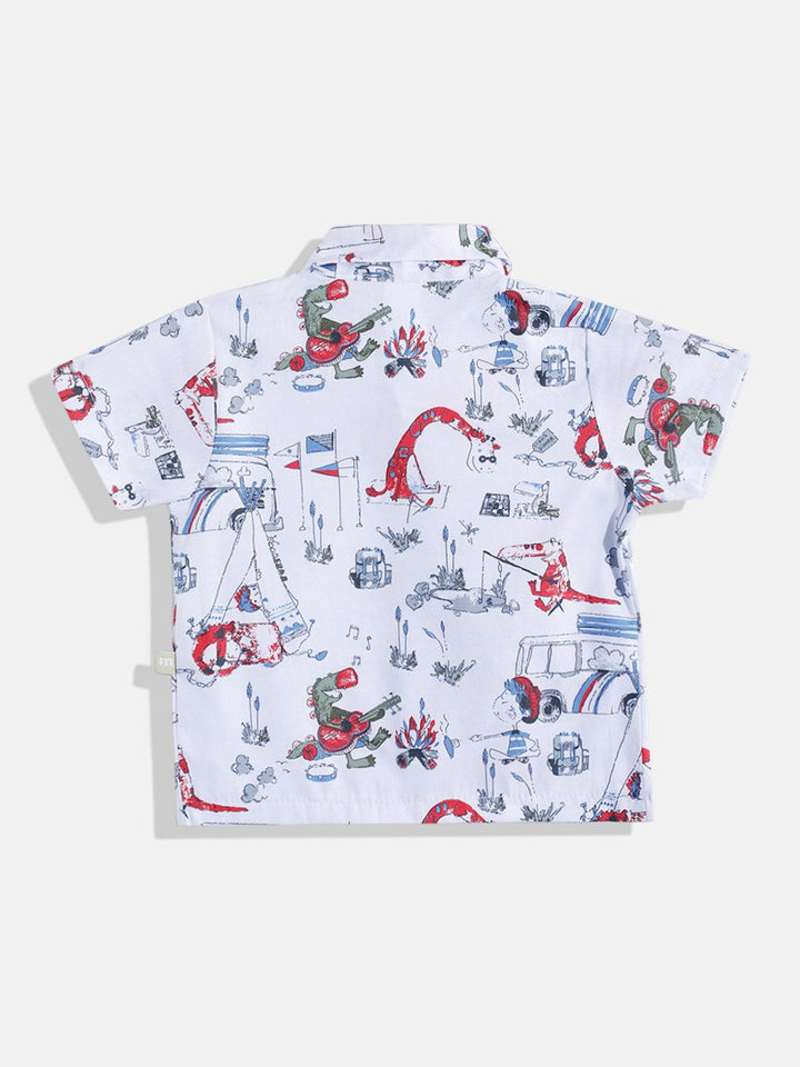 Moms Love Infant Boys Conversational Print Pure Cotton Shirt