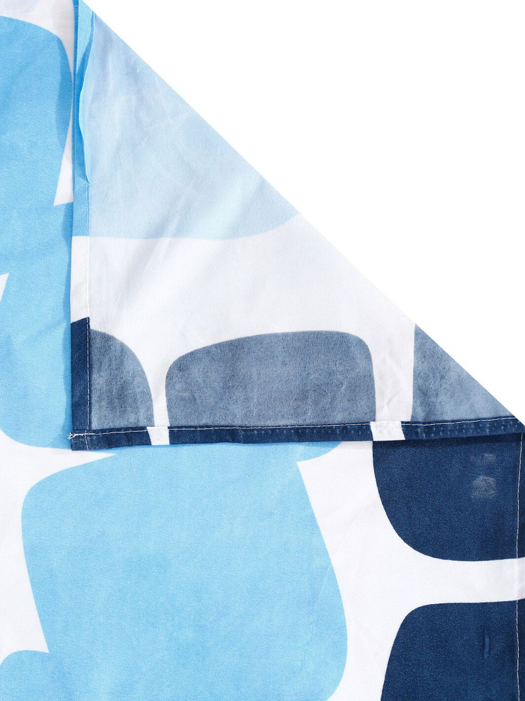 KLOTTHE Navy Blue Abstract Polycotton 300 TC King Fine Bedsheet with 2 Pillow Covers-96 x 89 inches
