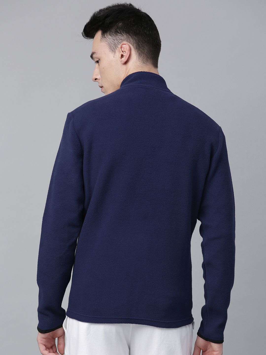 HRX by Hrithik Roshan Outdoor Men Navy Blue Solid Sweatshirt