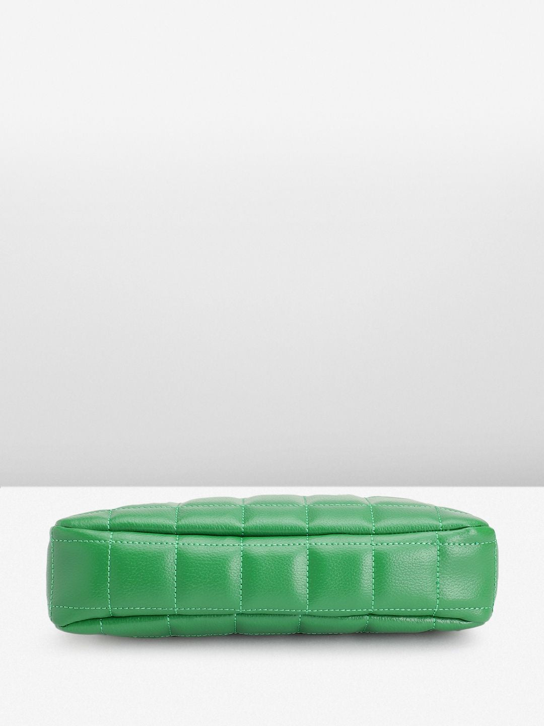 Lino Perros Structured Baguette Bag with Quilted Detail