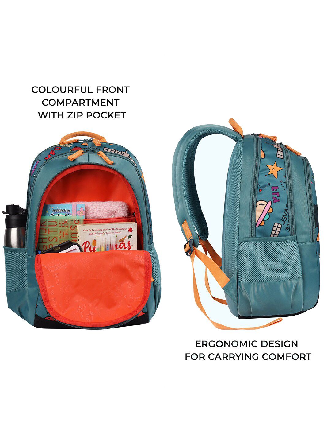 Gear Kids Graphic Printed Water Resistance Backpack