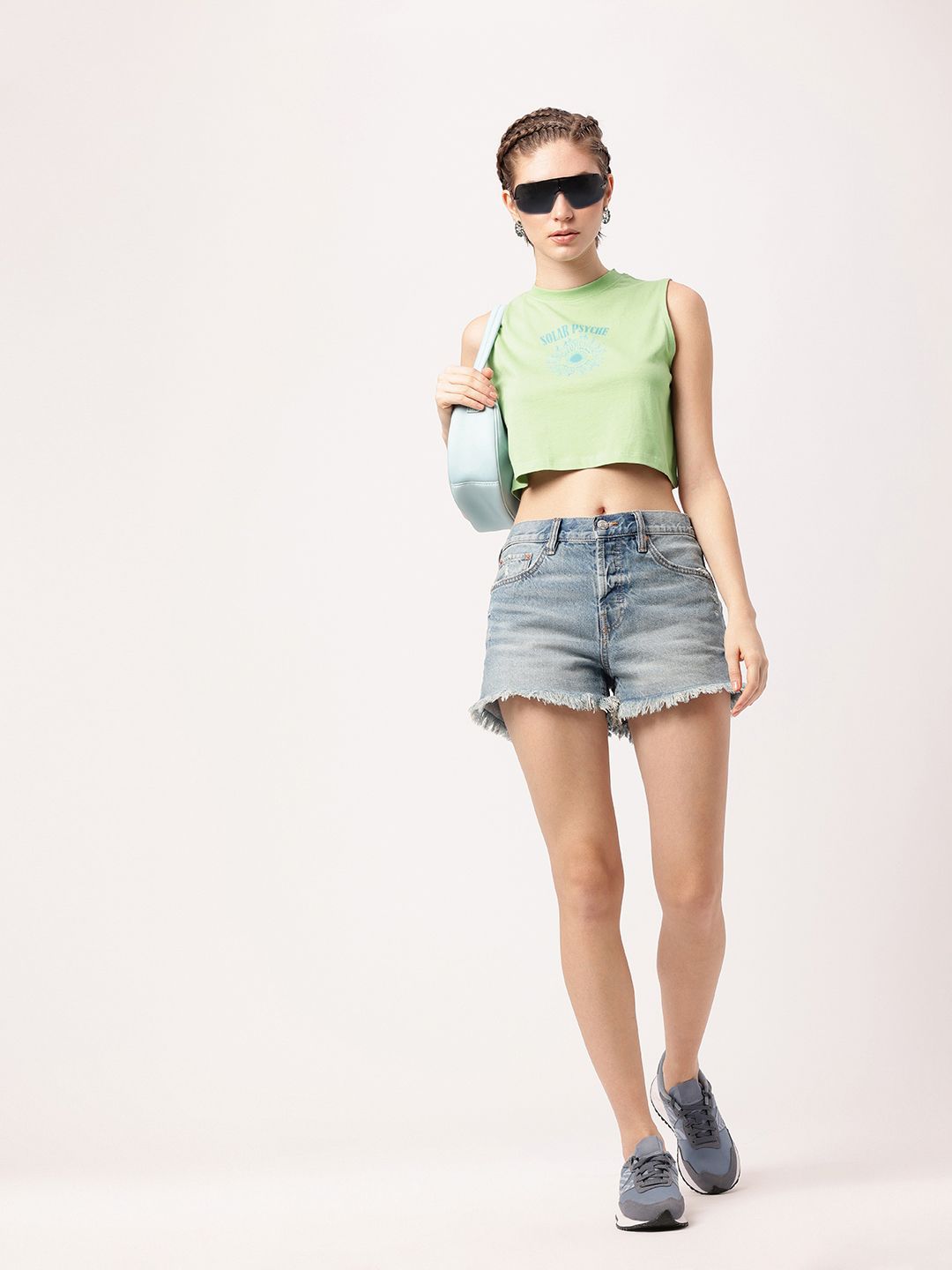 DressBerry Psyche Of The Sun, Grunge Of The Street Printed Crop T-shirt