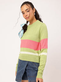 DressBerry Acrylic Striped Pullover