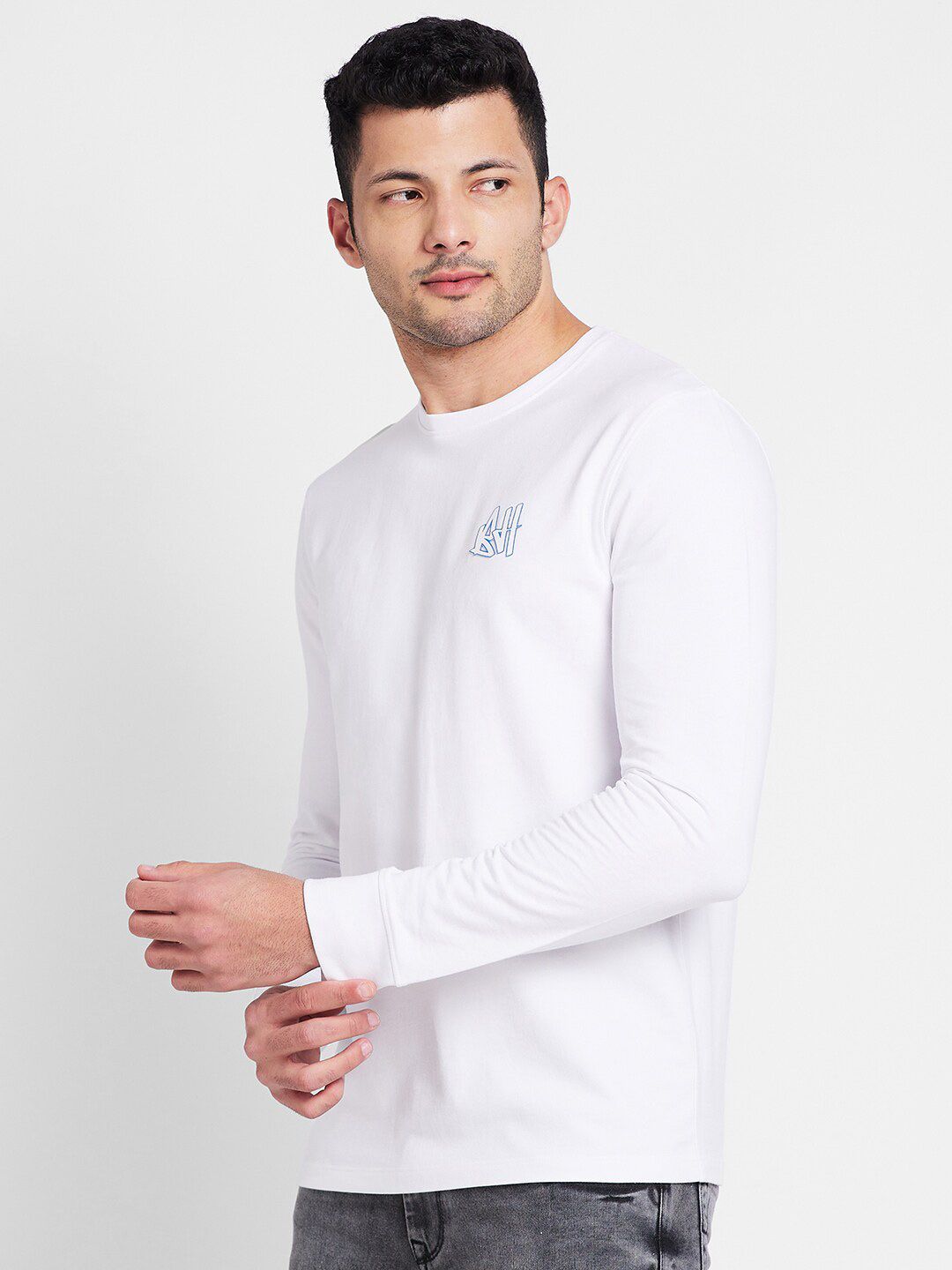 Menjadi Lengan Panjang Lengan Panjang Manusia T-Shirt Kasual