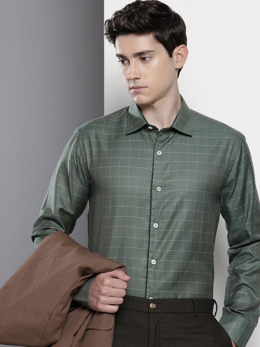 The Indian Garage Co. X Luxe Slim Fit Checked Formal Shirt