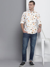 The Indian Garage Co Men Printed Pure Cotton Casual Shirt