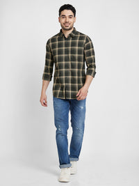 SPYKAR Classic Tartan Checked Cotton Casual Shirt