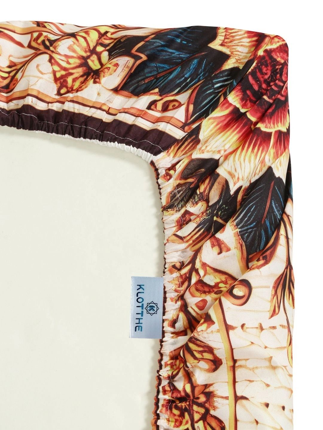 Moda Rapido X KLOTTHE Beige & Red Floral 400 TC Cadar Katil King dengan 2 Sarung Bantal