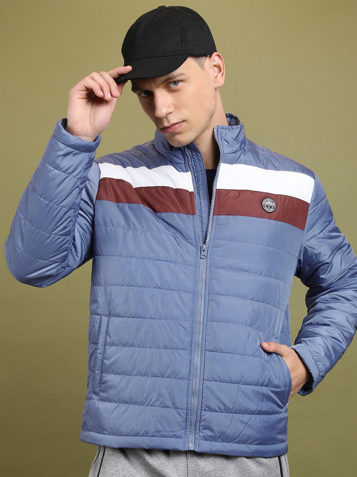 HIGHLANDER Colourblocked High Neck Puffer Jacket