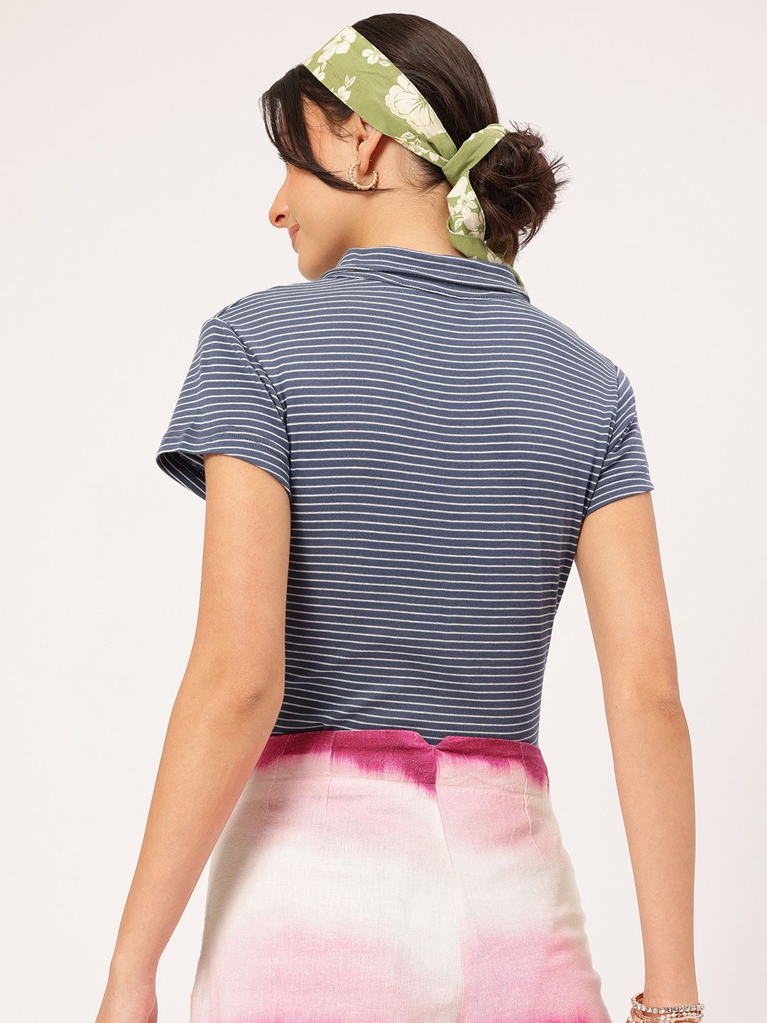 DressBerry Striped Polo Bodysuit