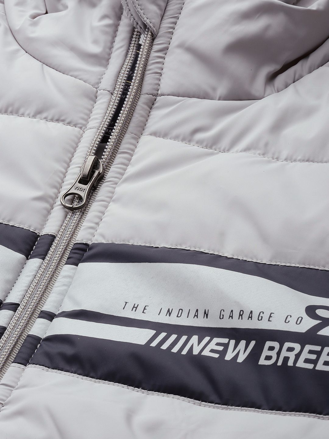 The Indian Garage Co Men Zip-Front Slim Fit Bomber Jacket