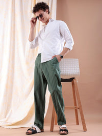 The Indian Garage Co Striped Loose Fit Trouser