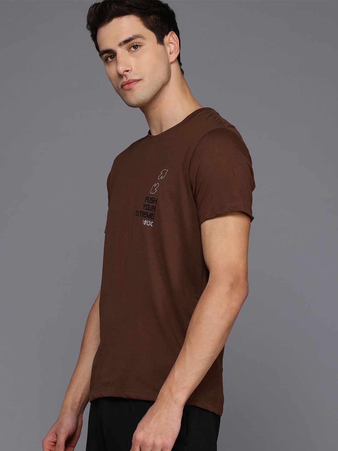 HRX by Hrithik Roshan Typography Printed Pure Cotton Training T-shirt