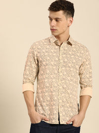 Being Human Pure Cotton Floral Printed Casual Shirt