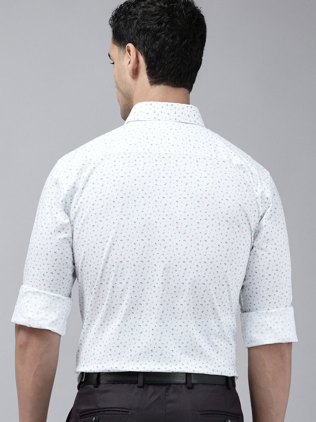 Park Avenue Slim Fit Opaque Floral Printed Formal Shirt
