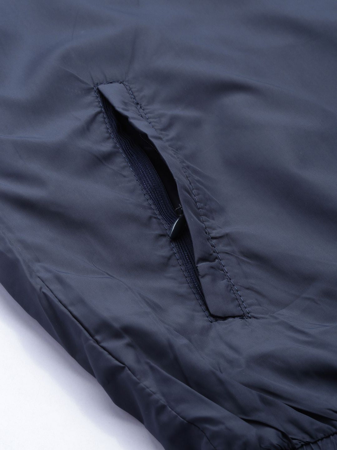 The Indian Garage Co Men Blue & White Colourblocked Windcheater Jacket