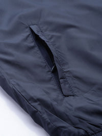 The Indian Garage Co Men Blue & White Colourblocked Windcheater Jacket