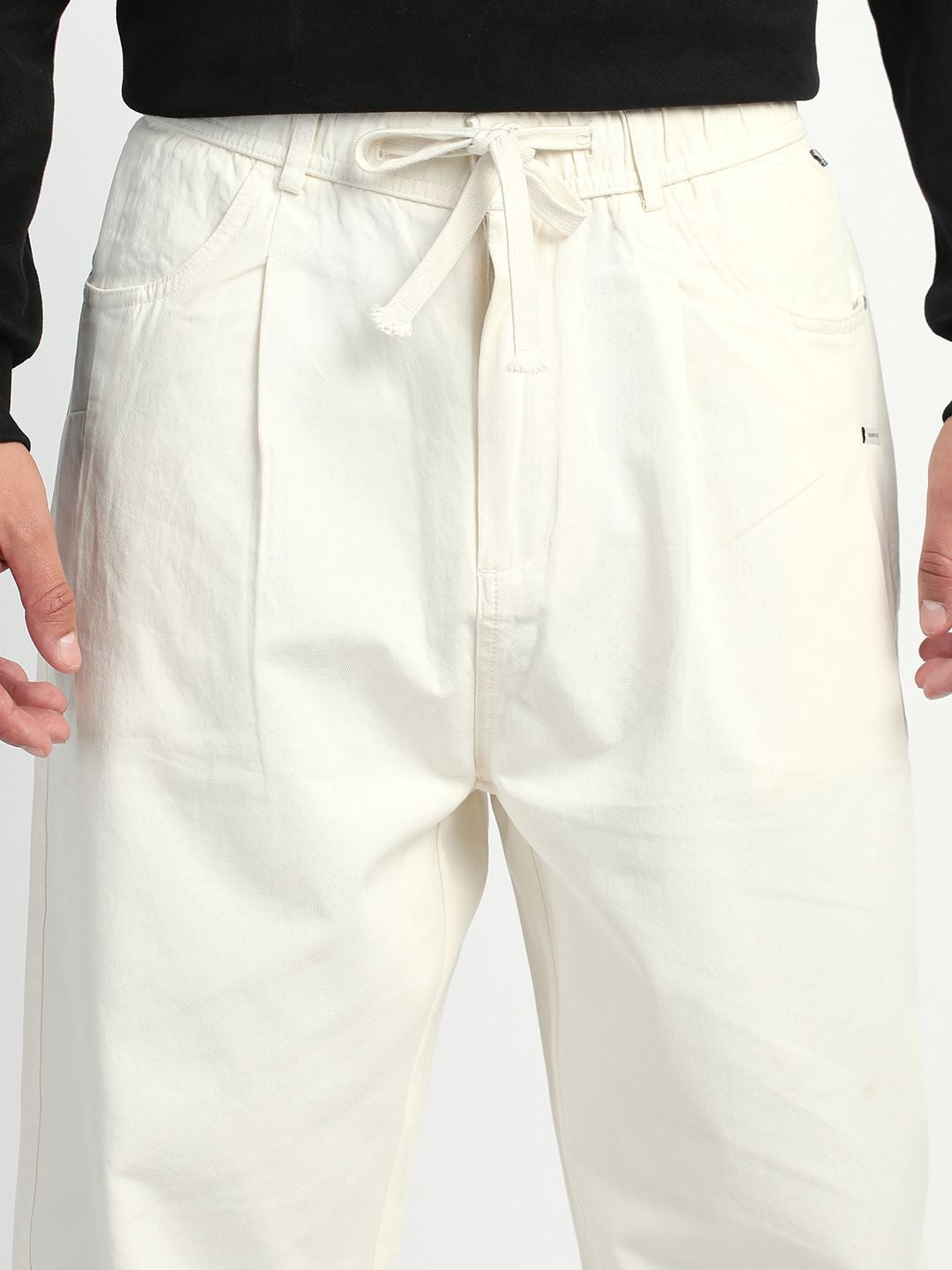 THE BEAR HOUSE Men Straight Fit  Mid-Rise Cotton Flat Front Trousers
