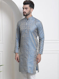 SOJANYA Motif Etnik Rekaan Tenun Kurta Kolar Mandarin
