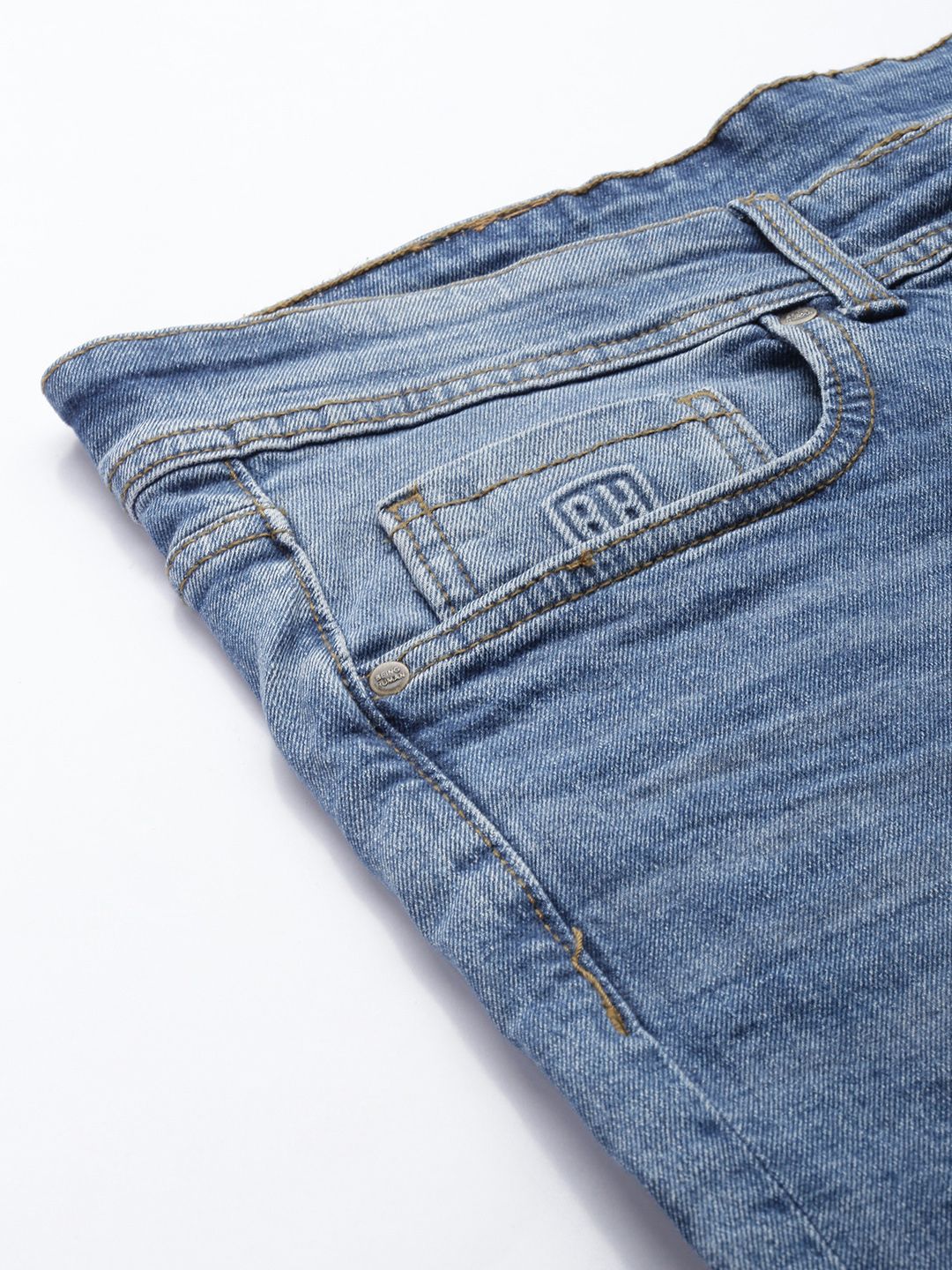 Being Human Men Slim Fit Low Distress Light Fade Stretchable Jeans
