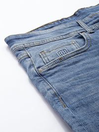 Being Human Men Slim Fit Low Distress Light Fade Stretchable Jeans